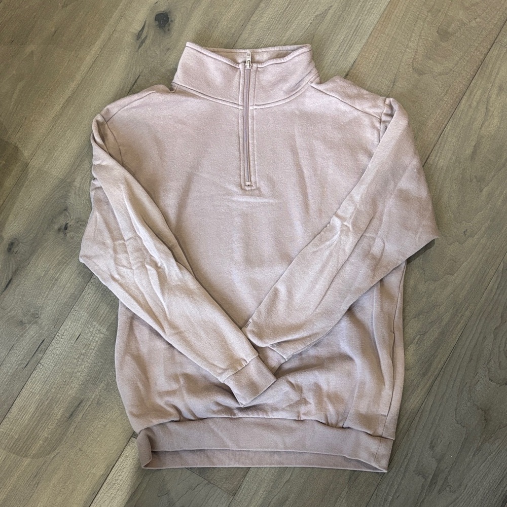 PINK Victoria's Secret Men's Light Pink Zip-Up Sweater